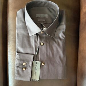 Calvin Klein Men's Charcoal Dress Shirt